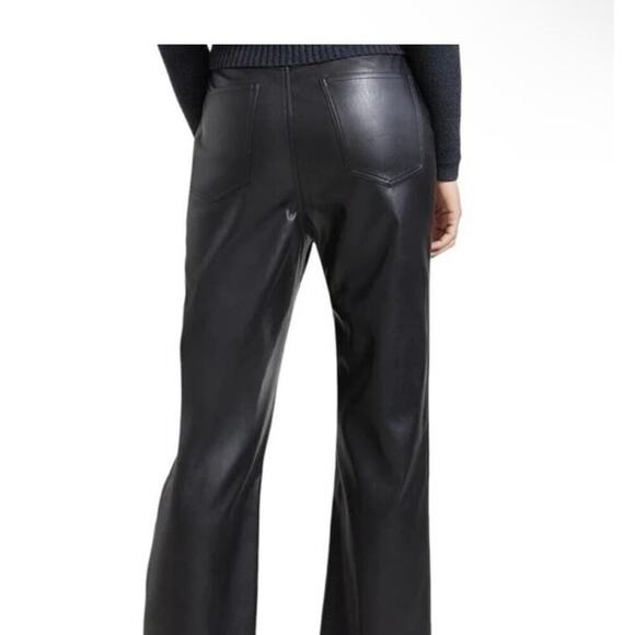 MODERN CITIZEN Faux Leather Straight Leg Pants Size Large in Black NWOT - Picture 2 of 8